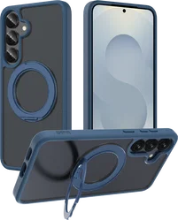 Buddi Frost Samsung S25 Plus / S24 Plus Hoesje MagSafe Stand Matte Donker Blauw afbeelding