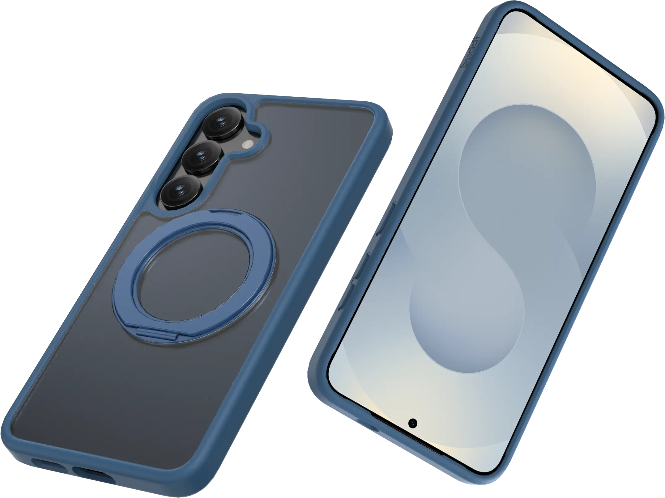 Buddi Frost Samsung S25 Plus / S24 Plus Hoesje MagSafe Stand Matte Donker Blauw afbeelding 12