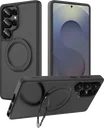 Buddi Frost Samsung S25 Ultra Hoesje MagSafe Ring Stand Matte Zwart