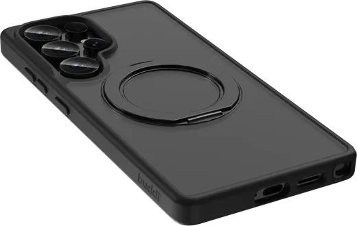Buddi Frost Samsung S25 Ultra Hoesje MagSafe Ring Stand Matte Zwart afbeelding 11