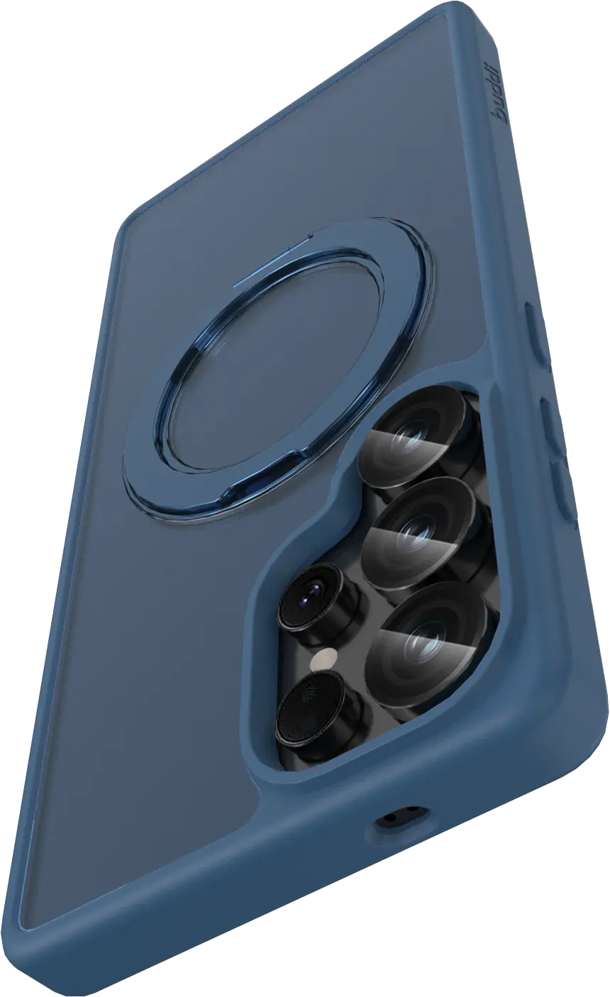 Buddi Frost Samsung S25 Ultra Hoesje MagSafe Ring Stand Matte Donker Blauw afbeelding 9