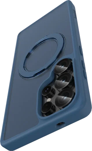 Buddi Frost Samsung S25 Ultra Hoesje MagSafe Ring Stand Matte Donker Blauw afbeelding 9