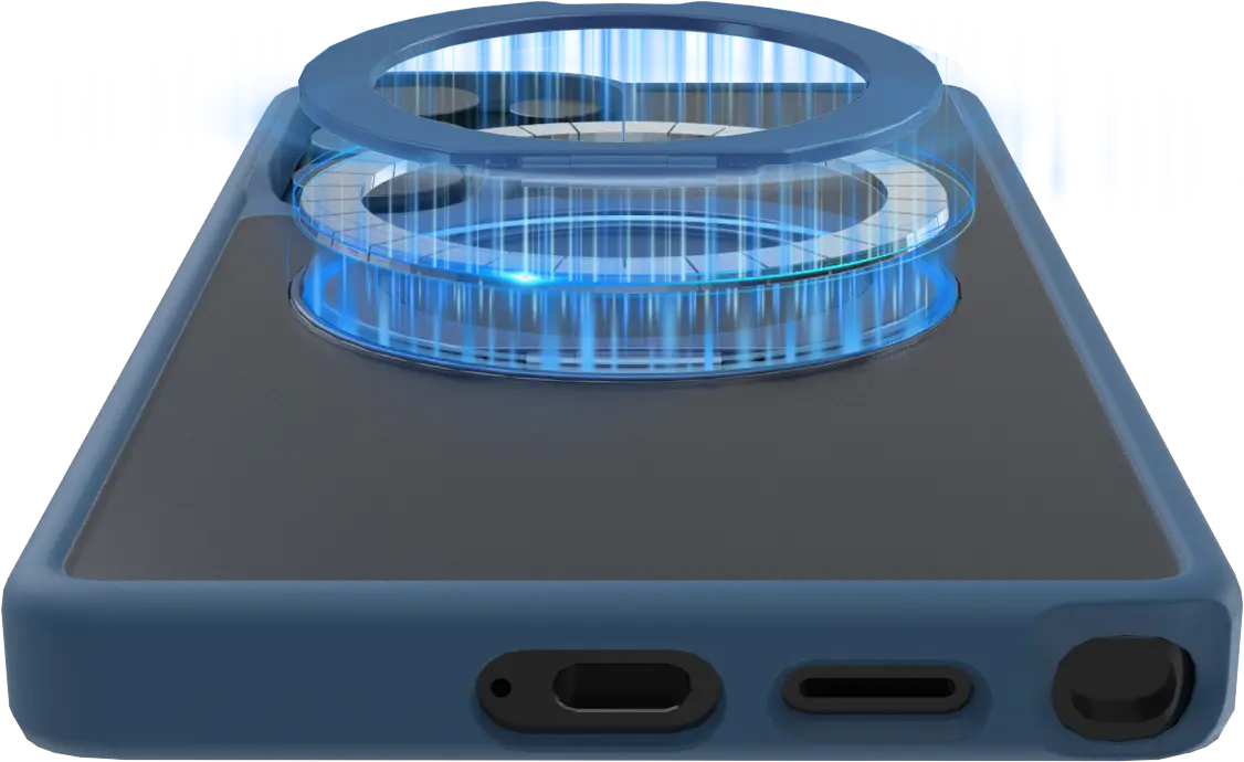 Buddi Frost Samsung S25 Ultra Hoesje MagSafe Ring Stand Matte Donker Blauw afbeelding 6