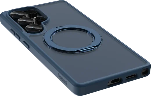 Buddi Frost Samsung S25 Ultra Hoesje MagSafe Ring Stand Matte Donker Blauw afbeelding 10
