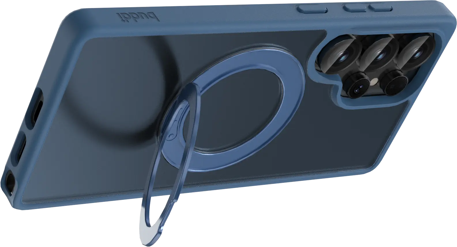 Buddi Frost Samsung S25 Ultra Hoesje MagSafe Ring Stand Matte Donker Blauw afbeelding 12