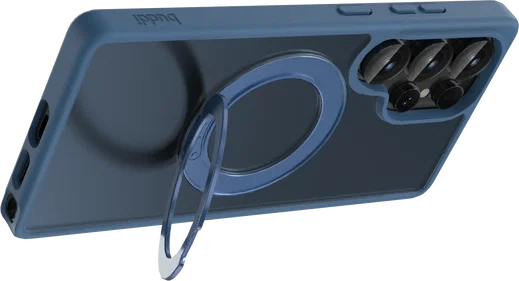 Buddi Frost Samsung S25 Ultra Hoesje MagSafe Ring Stand Matte Donker Blauw afbeelding 12