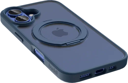 Buddi Frost Apple iPhone 16 Hoesje MagSafe Ring Stand Matte Donker Blauw afbeelding 9