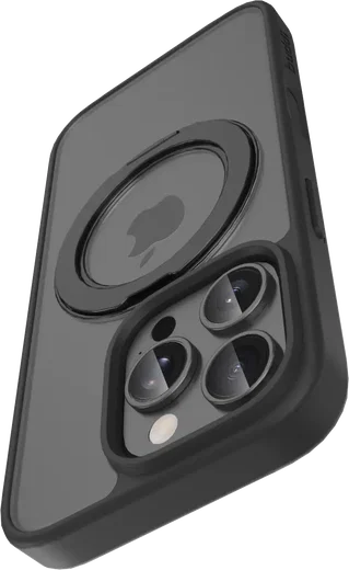 Buddi Frost Apple iPhone 16 Pro Max Hoesje MagSafe Ring Stand Matte Zwart afbeelding 11