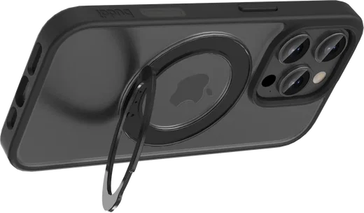 Buddi Frost Apple iPhone 16 Pro Max Hoesje MagSafe Ring Stand Matte Zwart afbeelding 10