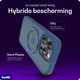 Buddi Frost Apple iPhone 16 Pro Max Hoesje MagSafe Ring Stand Matte Donker Blauw afbeelding 2