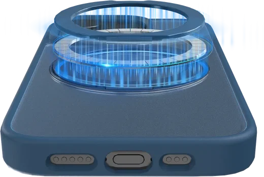Buddi Frost Apple iPhone 16 Pro Max Hoesje MagSafe Ring Stand Matte Donker Blauw afbeelding 6
