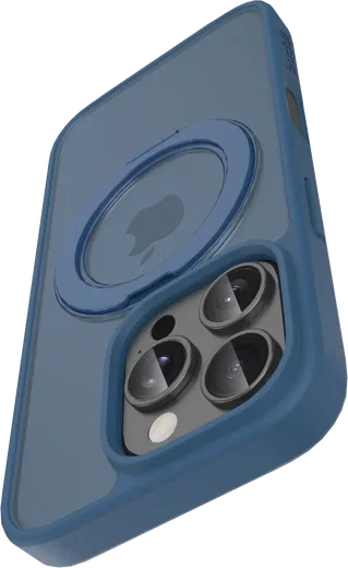 Buddi Frost Apple iPhone 16 Pro Max Hoesje MagSafe Ring Stand Matte Donker Blauw afbeelding 11