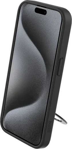 Buddi Frost Apple iPhone 15 Pro Hoesje MagSafe Ring Stand Matte Zwart afbeelding 13
