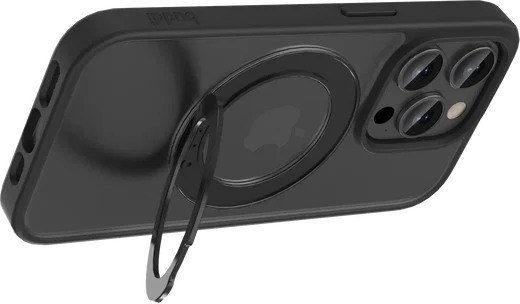Buddi Frost Apple iPhone 15 Pro Hoesje MagSafe Ring Stand Matte Zwart afbeelding 7
