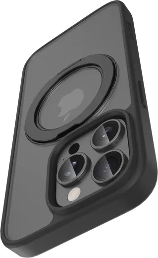 Buddi Frost Apple iPhone 15 Pro Hoesje MagSafe Ring Stand Matte Zwart afbeelding 8