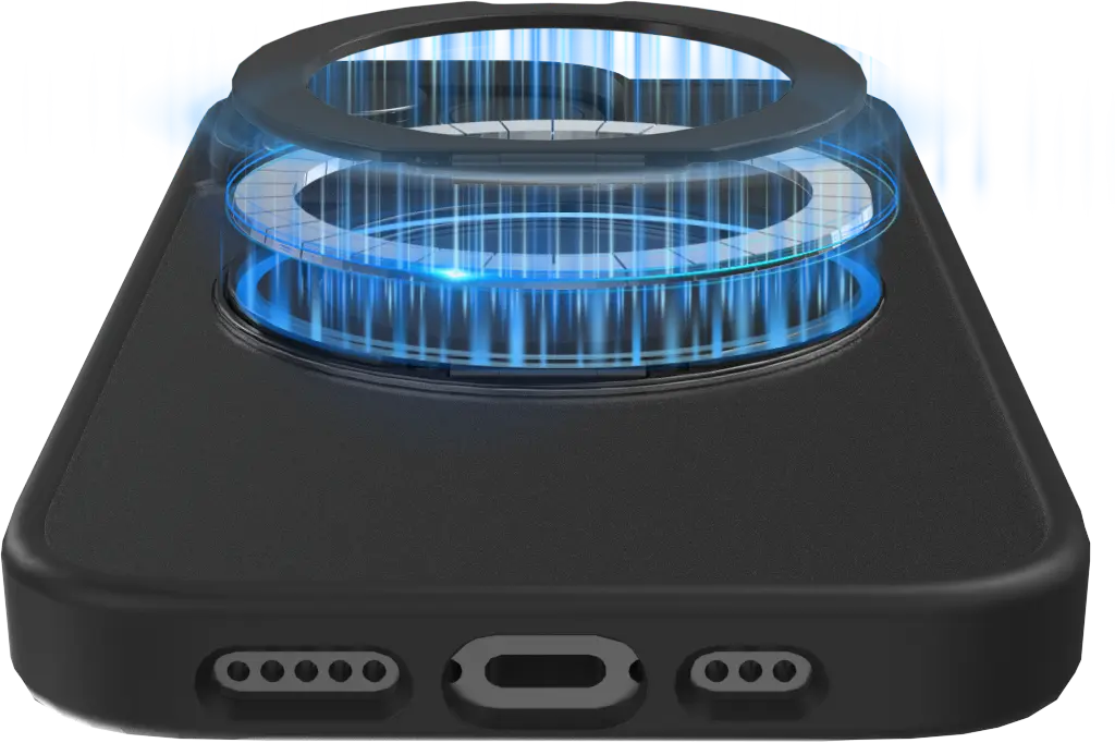 Buddi Frost Apple iPhone 14 Pro Max Hoesje MagSafe Ring Stand Matte Zwart afbeelding 8