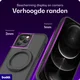 Buddi Frost Apple iPhone 12 / 12 Pro Hoesje MagSafe Ring Stand Matte Zwart afbeelding 3