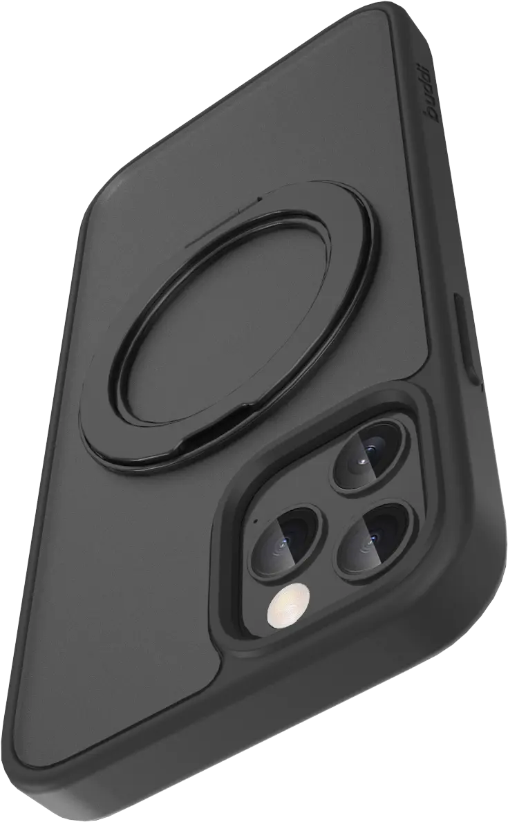 Buddi Frost Apple iPhone 12 / 12 Pro Hoesje MagSafe Ring Stand Matte Zwart afbeelding 12