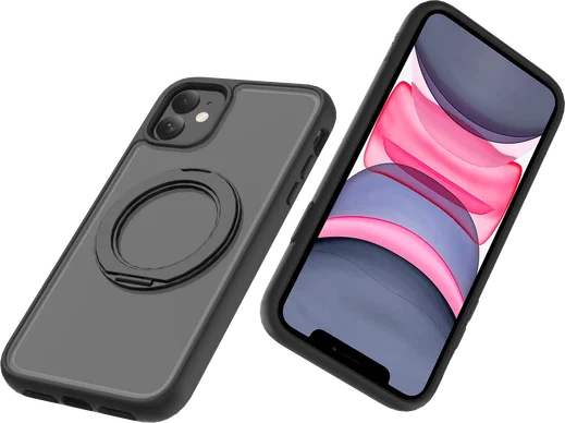 Buddi Frost Apple iPhone 11 Hoesje MagSafe Ring Stand Matte Zwart afbeelding 12