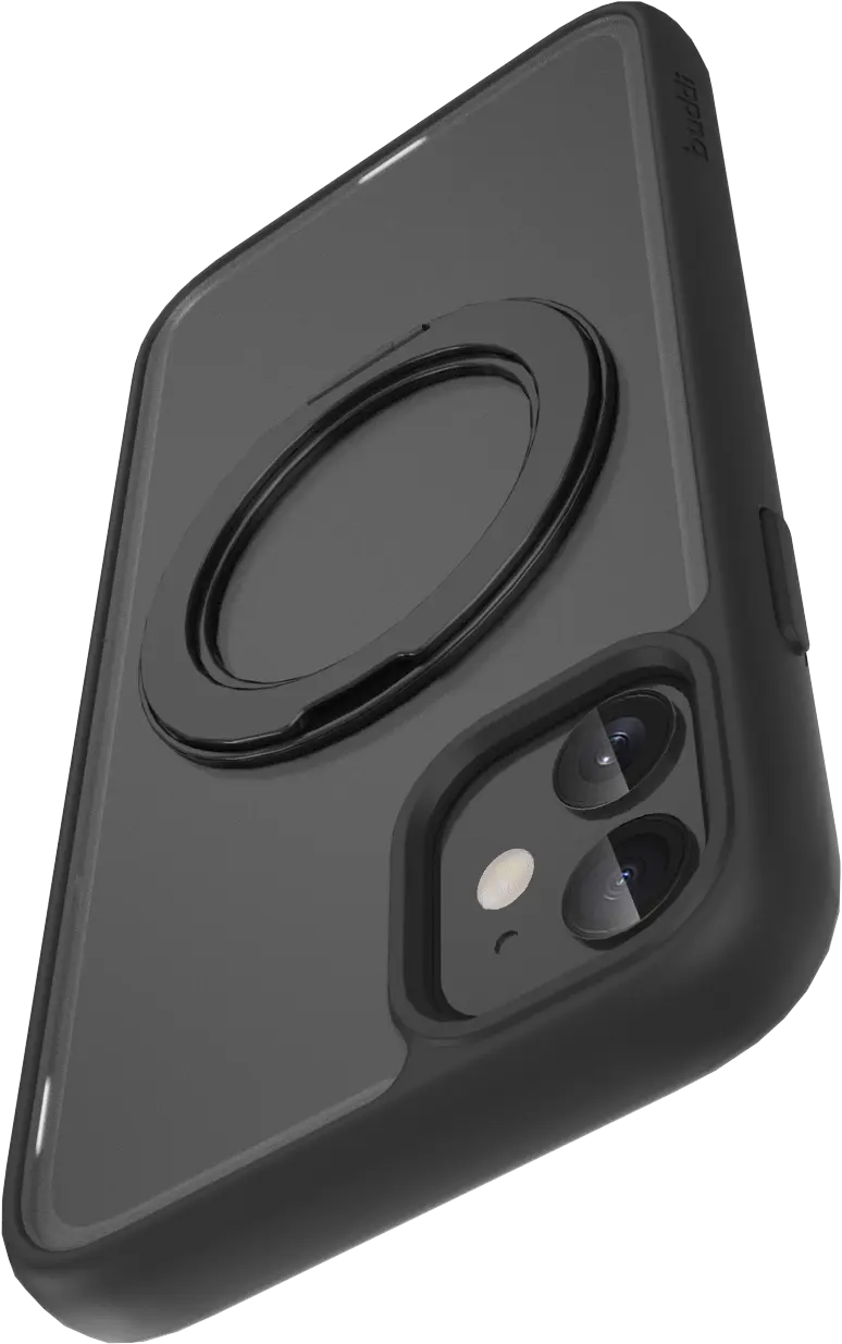 Buddi Frost Apple iPhone 11 Hoesje MagSafe Ring Stand Matte Zwart afbeelding 11