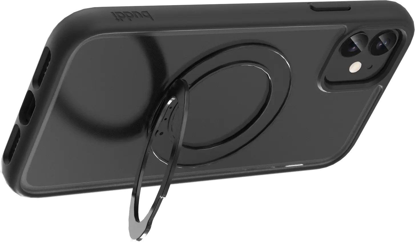 Buddi Frost Apple iPhone 11 Hoesje MagSafe Ring Stand Matte Zwart afbeelding 6