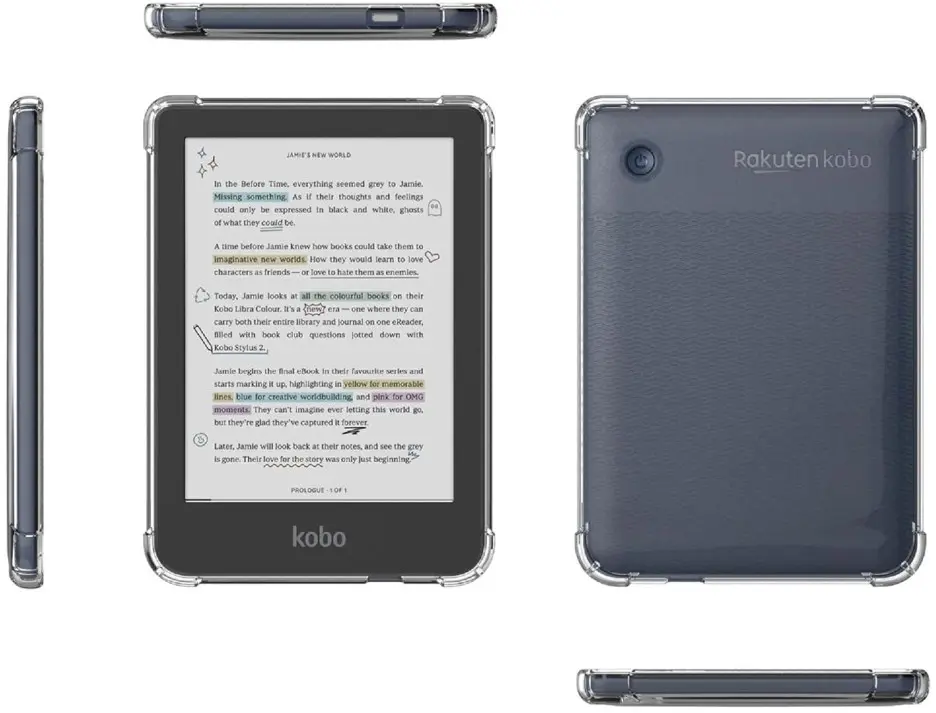 Kobo Clara Colour / Clara BW Hoes Schokbestendige TPU Back Cover Transparant afbeelding 6