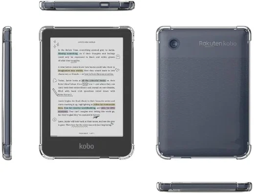 Kobo Clara Colour / Clara BW Hoes Schokbestendige TPU Back Cover Transparant afbeelding 6