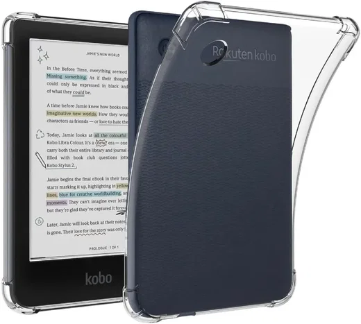Kobo Clara Colour / Clara BW Hoes Schokbestendige TPU Back Cover Transparant afbeelding 1