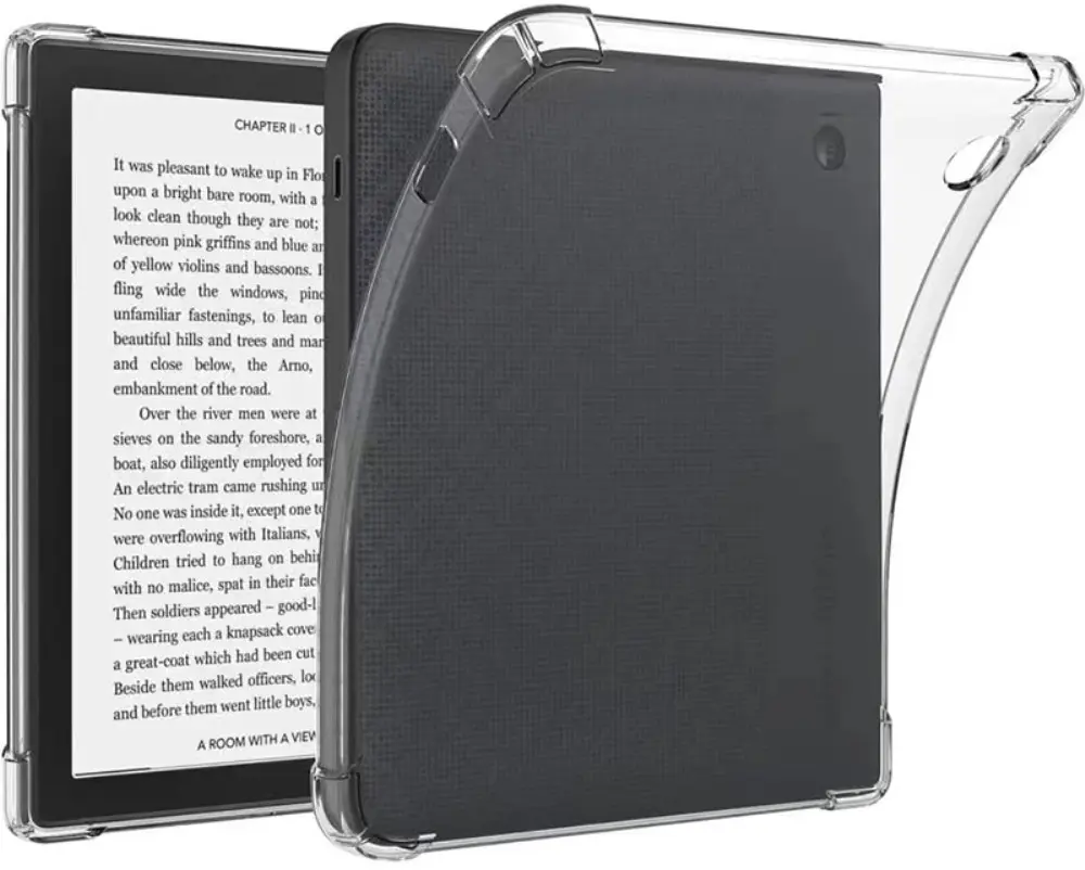 Kobo Libra 2 Hoes Schokbestendige TPU Back Cover Transparant afbeelding 1
