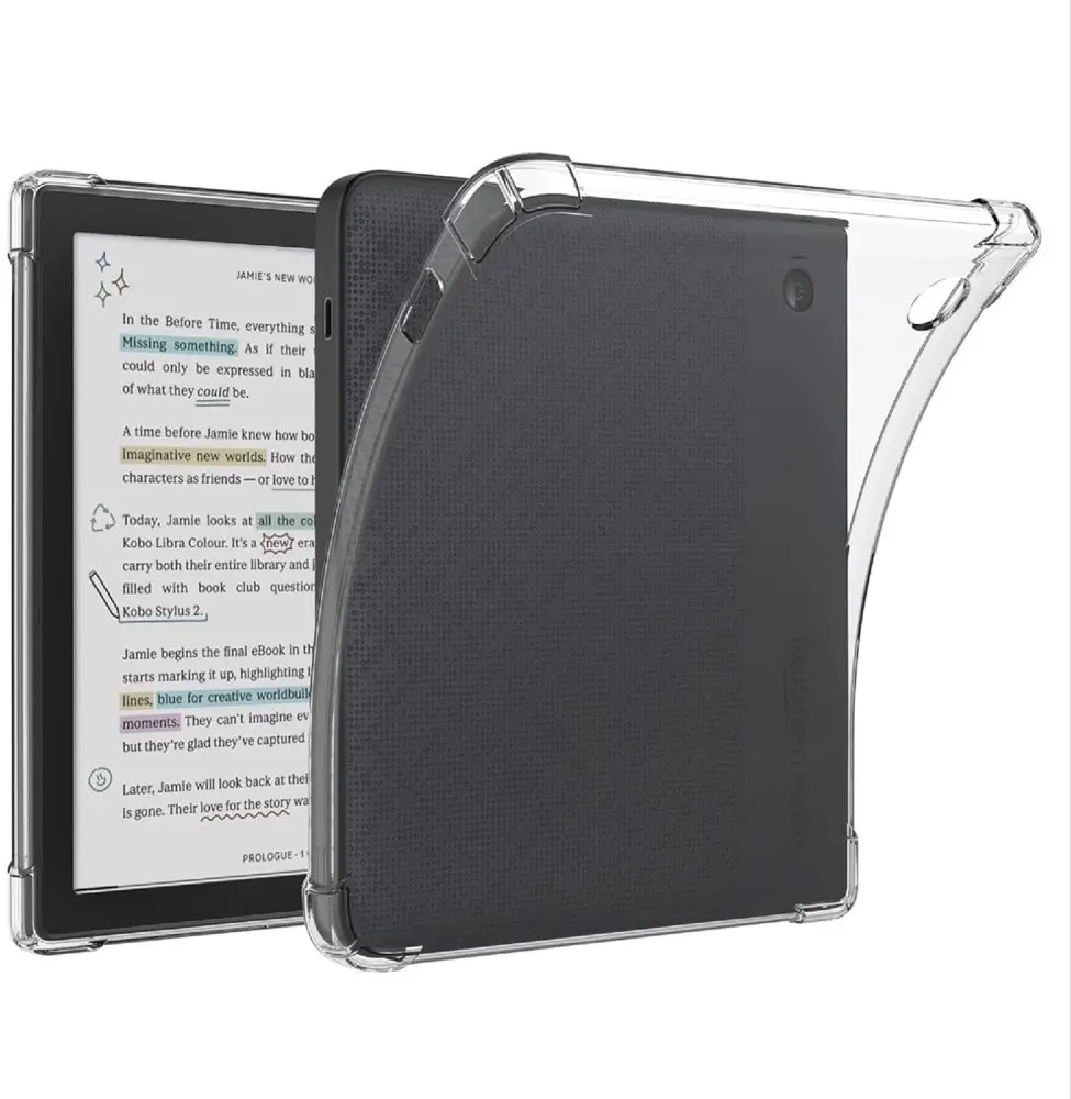 Kobo Libra Colour Hoes Schokbestendige TPU Back Cover Transparant afbeelding 1