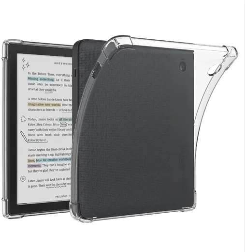 Kobo Libra Colour Hoes Schokbestendige TPU Back Cover Transparant afbeelding 1