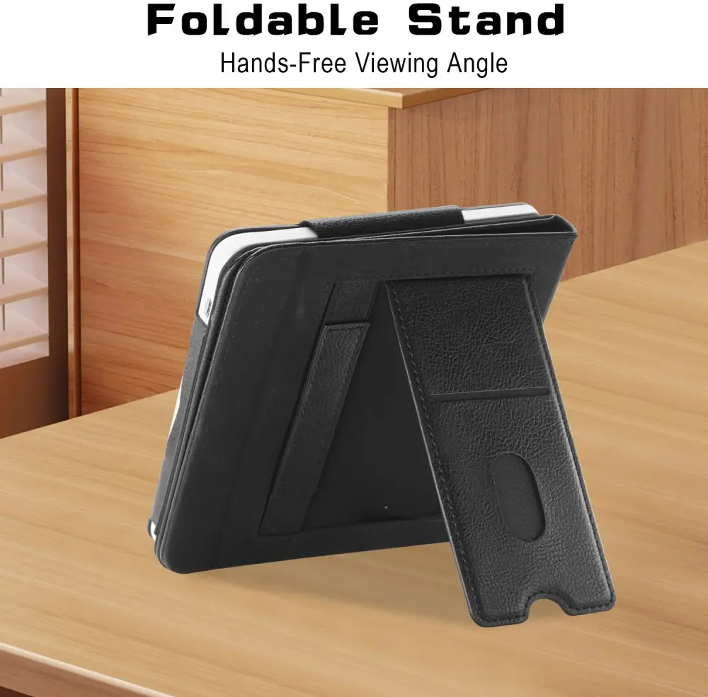 Kobo Libra 2 / Libra Colour Hoes SleepCover Book Case Standaard Zwart afbeelding 4