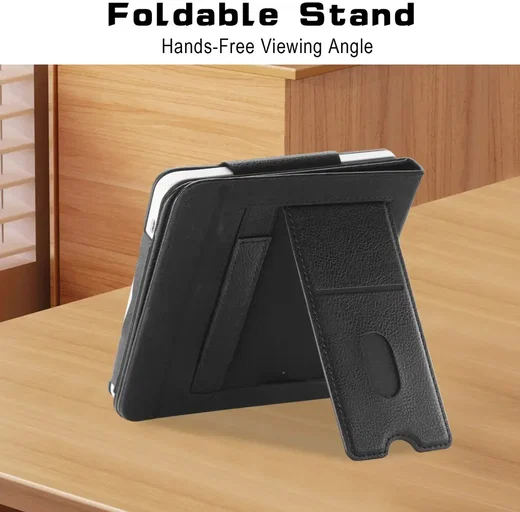 Kobo Libra 2 / Libra Colour Hoes SleepCover Book Case Standaard Zwart afbeelding 4