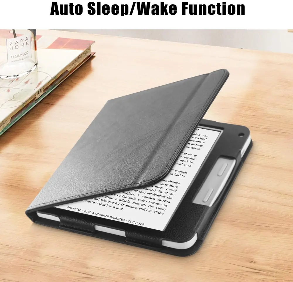 Kobo Libra 2 / Libra Colour Hoes SleepCover Book Case Standaard Zwart afbeelding 5