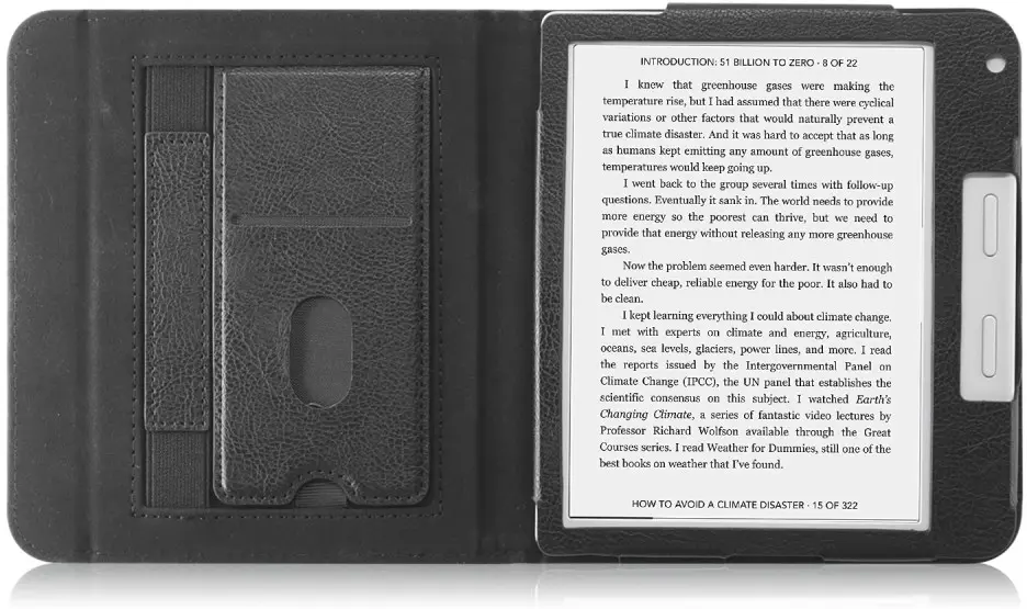 Kobo Libra 2 / Libra Colour Hoes SleepCover Book Case Standaard Zwart afbeelding 2