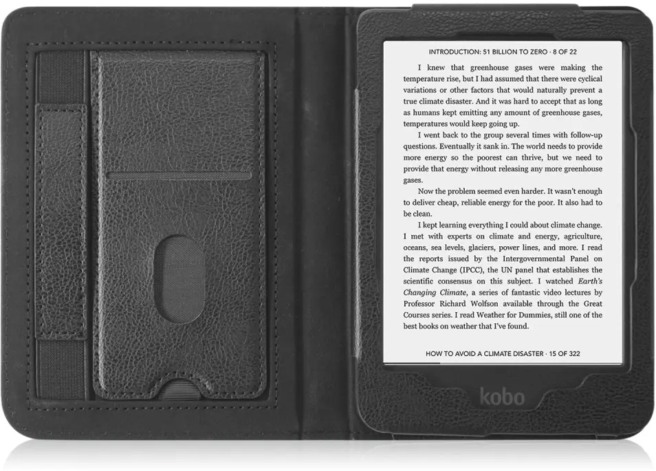 Origineel Kobo Clara Colour / Clara 2E Hoes SleepCover Book Case Standaard Zwart afbeelding 2