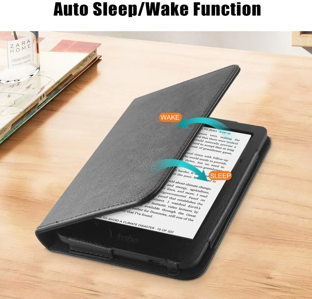 Origineel Kobo Clara Colour / Clara 2E Hoes SleepCover Book Case Standaard Zwart afbeelding 3