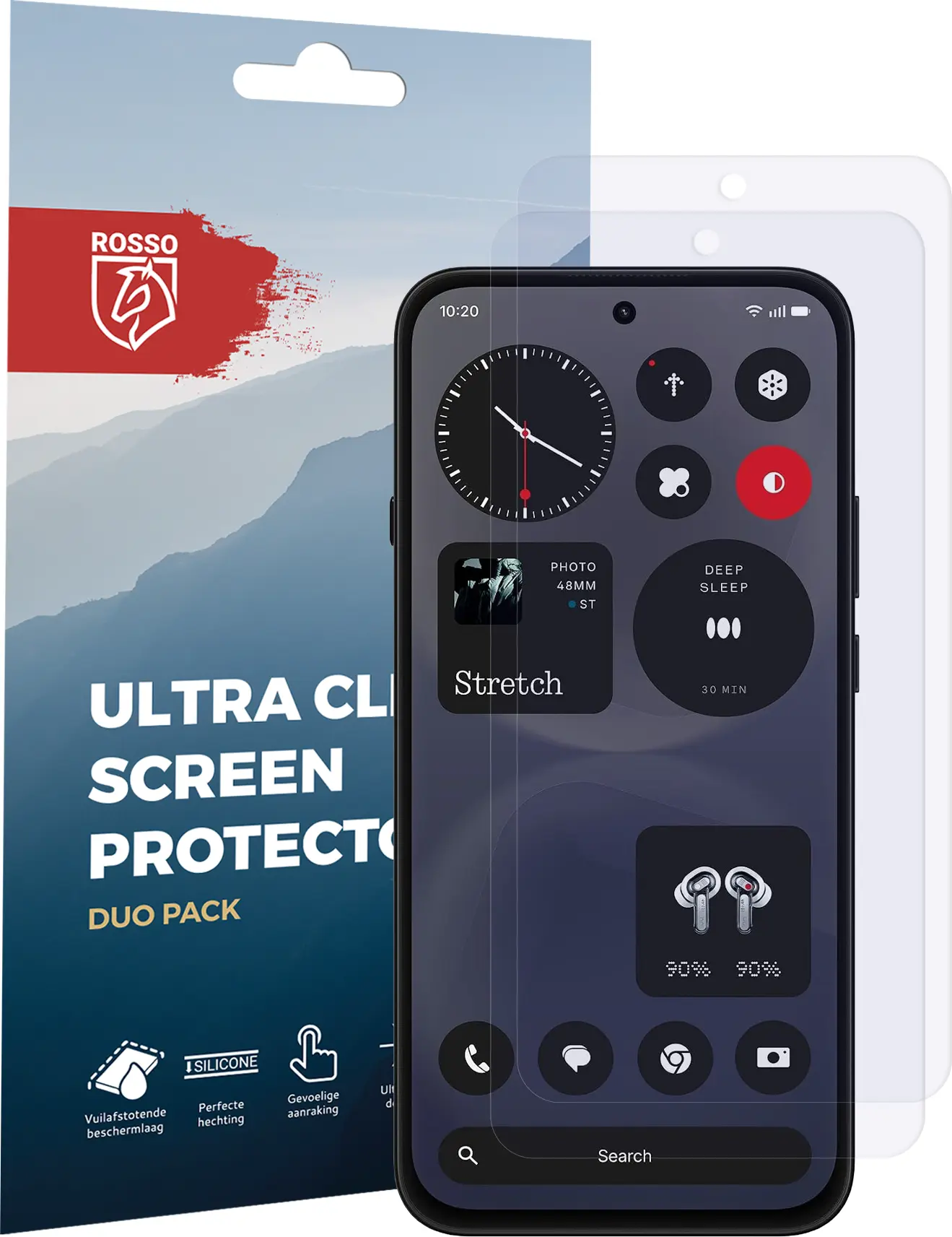 Rosso Nothing Phone 4b Screen Protector Case Friendly Folie Duo Pack afbeelding 9