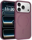 Apple iPhone 18 Pro Hybrid Hoesje met MagSafe Back Cover Matte Burgundy