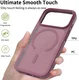 Apple iPhone 18 Pro Hybrid Hoesje met MagSafe Back Cover Matte Burgundy afbeelding 5