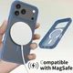 Apple iPhone 18 Pro Hybrid Hoesje met MagSafe Back Cover Matte Lichtblauw afbeelding 4