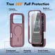 Apple iPhone 18 Pro Hoesje Full Protect 360° Cover met MagSafe Matte Burgundy afbeelding 5