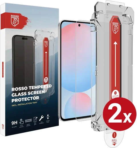 Rosso Samsung A27 Tempered Glass Installatietray Dust Removal (2-Pack) afbeelding 2