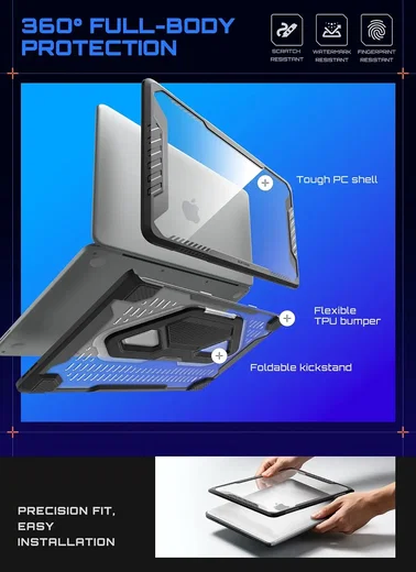 SUPCASE UB Pro Apple MacBook Neo 13 (2026) Hoes Kickstand Zwart afbeelding 4