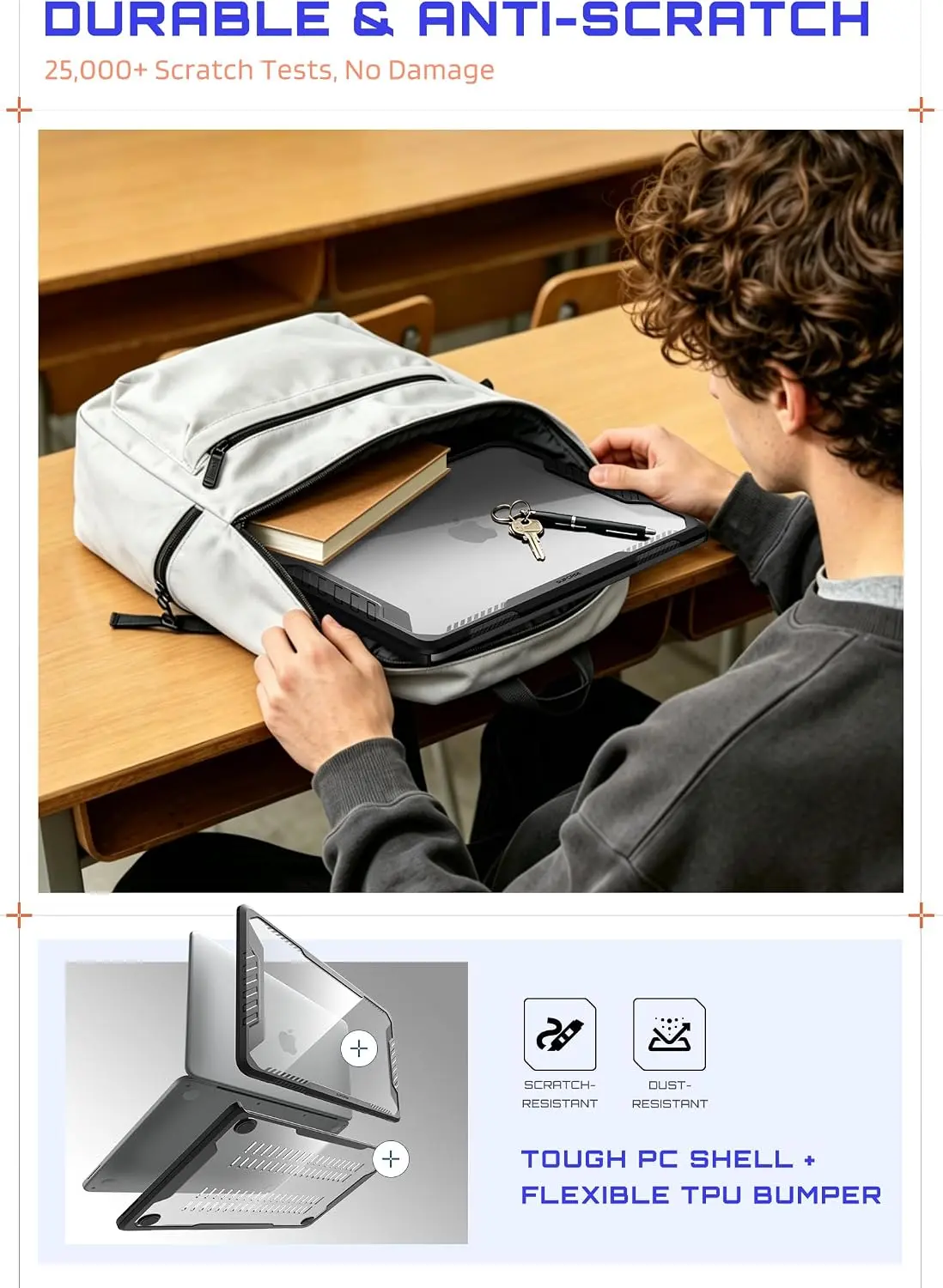 SUPCASE Unicorn Beetle Hoesje voor Apple MacBook Neo 13 (2026) Zwart afbeelding 4