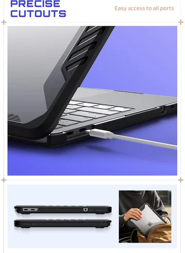 SUPCASE Unicorn Beetle Hoesje voor Apple MacBook Neo 13 (2026) Zwart afbeelding 5