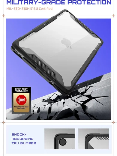 SUPCASE Unicorn Beetle Hoesje voor Apple MacBook Neo 13 (2026) Zwart afbeelding 2
