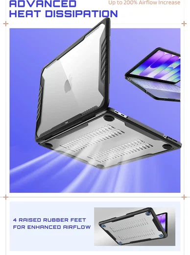 SUPCASE Unicorn Beetle Hoesje voor Apple MacBook Neo 13 (2026) Zwart afbeelding 3