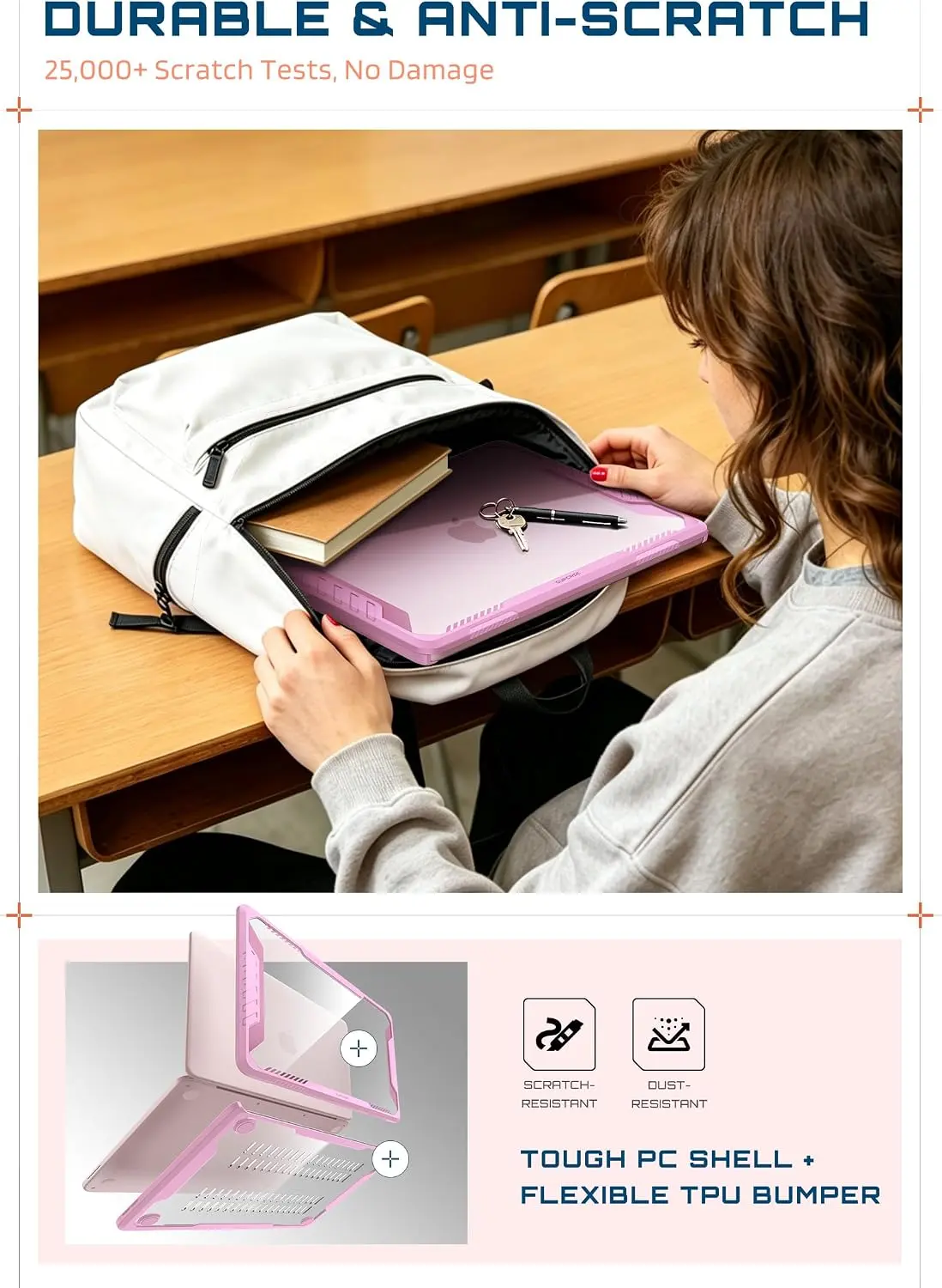 SUPCASE Unicorn Beetle Hoesje voor Apple MacBook Neo 13 (2026) Roze afbeelding 4