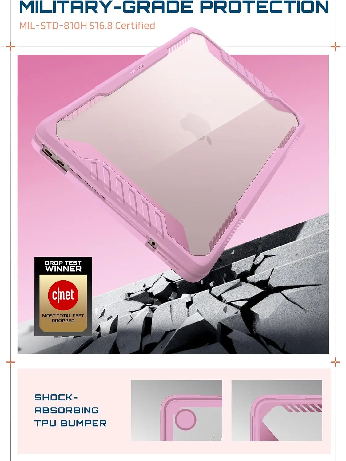 SUPCASE Unicorn Beetle Hoesje voor Apple MacBook Neo 13 (2026) Roze afbeelding 2